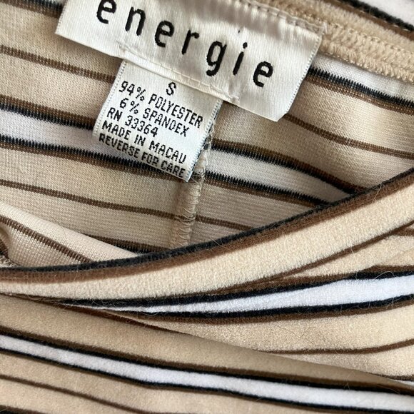 Energie Striped Size S Velour Mini Dress - Picture 5 of 8